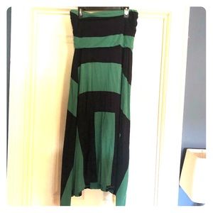 Gap green and navy convertible dress